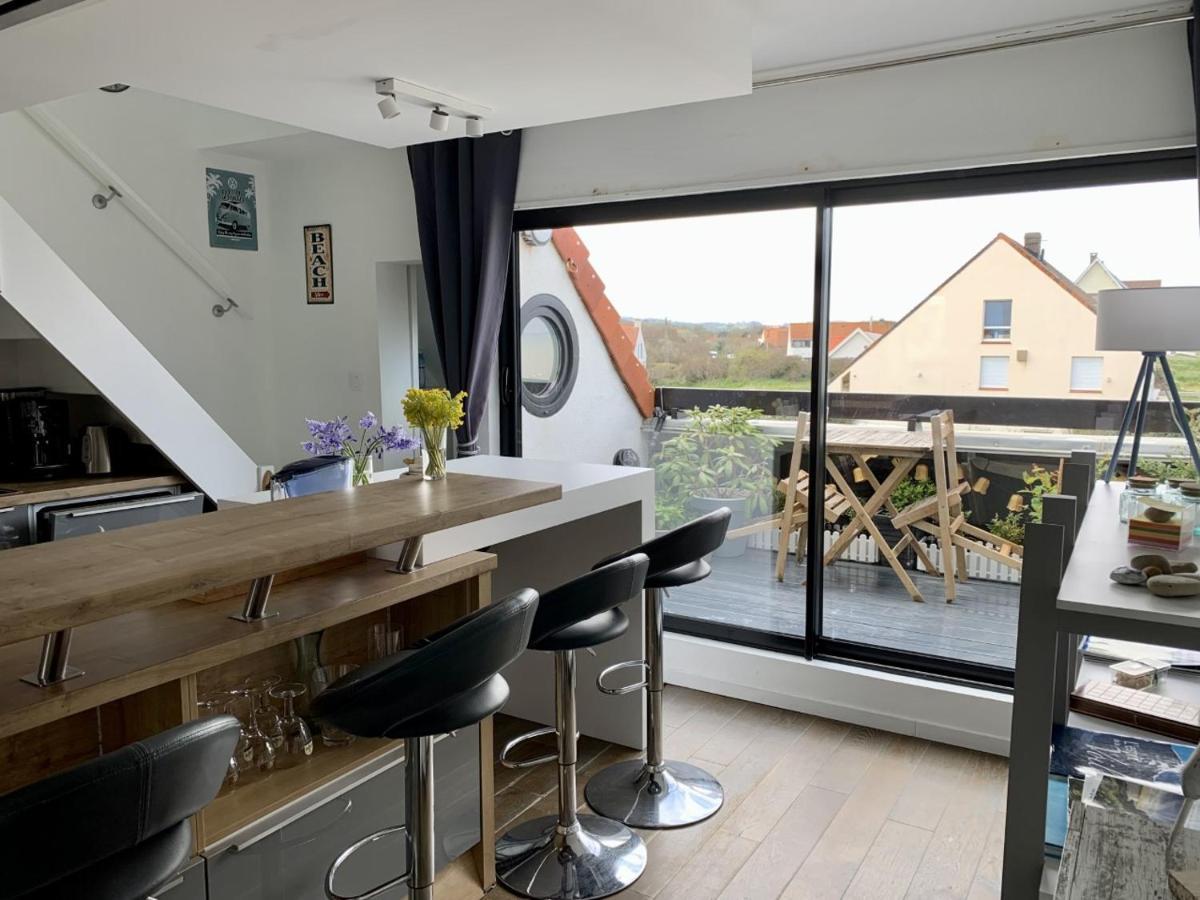 Duplex Avec Jacuzzi Vue Imprenable Sur La Baie De Wissant Exterior foto